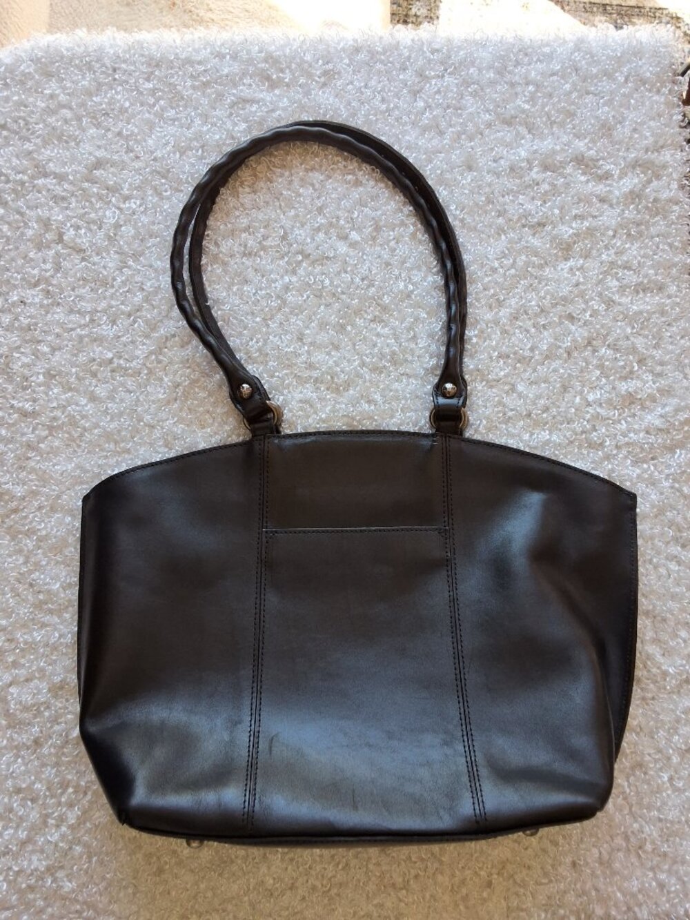 Patricia Nash Black Leather Tote Bag